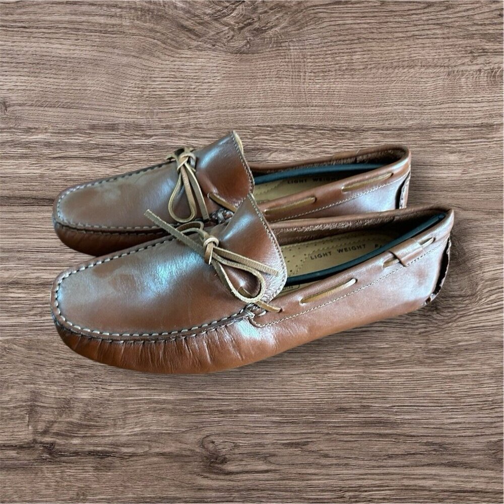 Rockport Rhyder Tie Slip-On Men's Mahogany Loafers Men's New Size 7 W